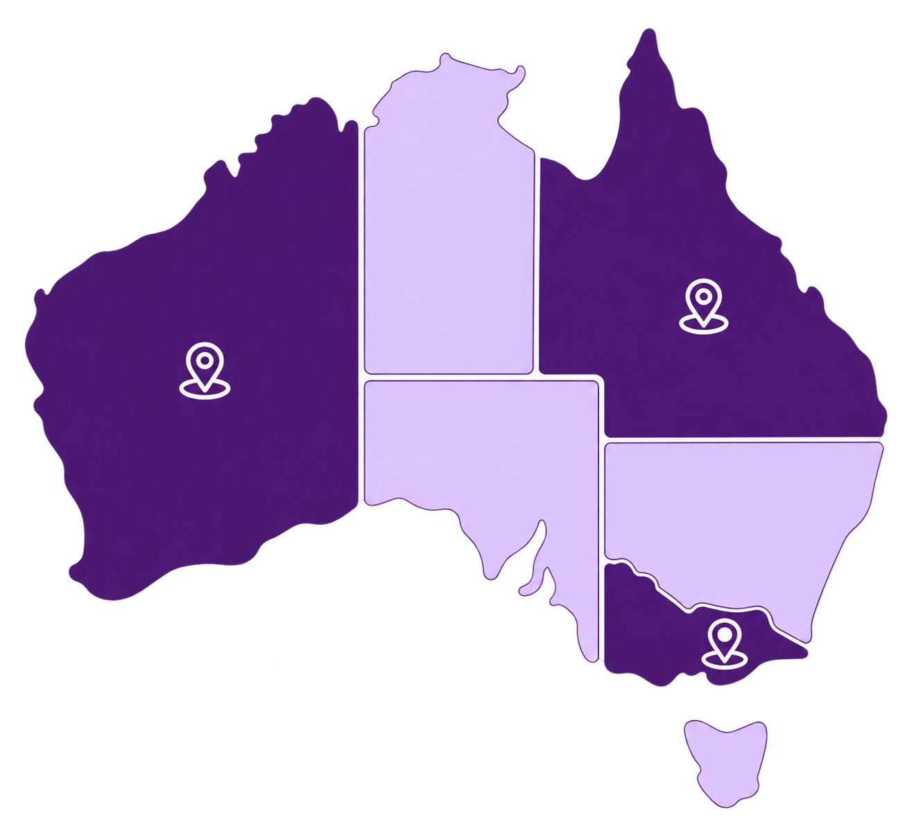 Australia Map Service Area